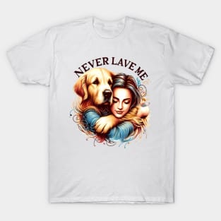 Embrace Between Woman and Dog T-Shirt